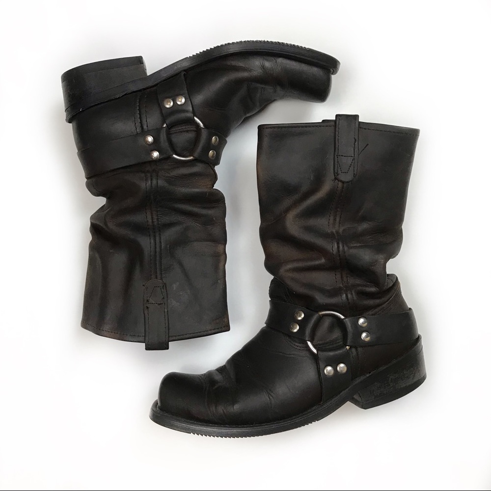 Double H Brown Leather Harness Boot